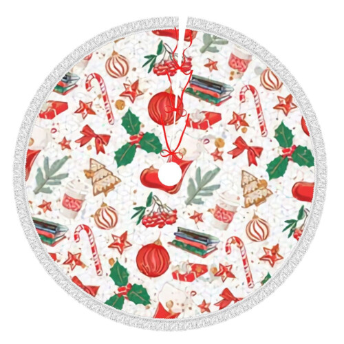 Christmas Tree Skirt 48 Inch Rustic Holiday Decor