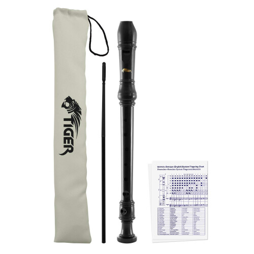 Tiger REC2-BK Descant Recorder - Black