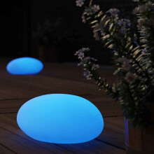 SolarCentre Shimmer Solar Glow Stone Colour Changing Outdoor Mood Light - 30cm