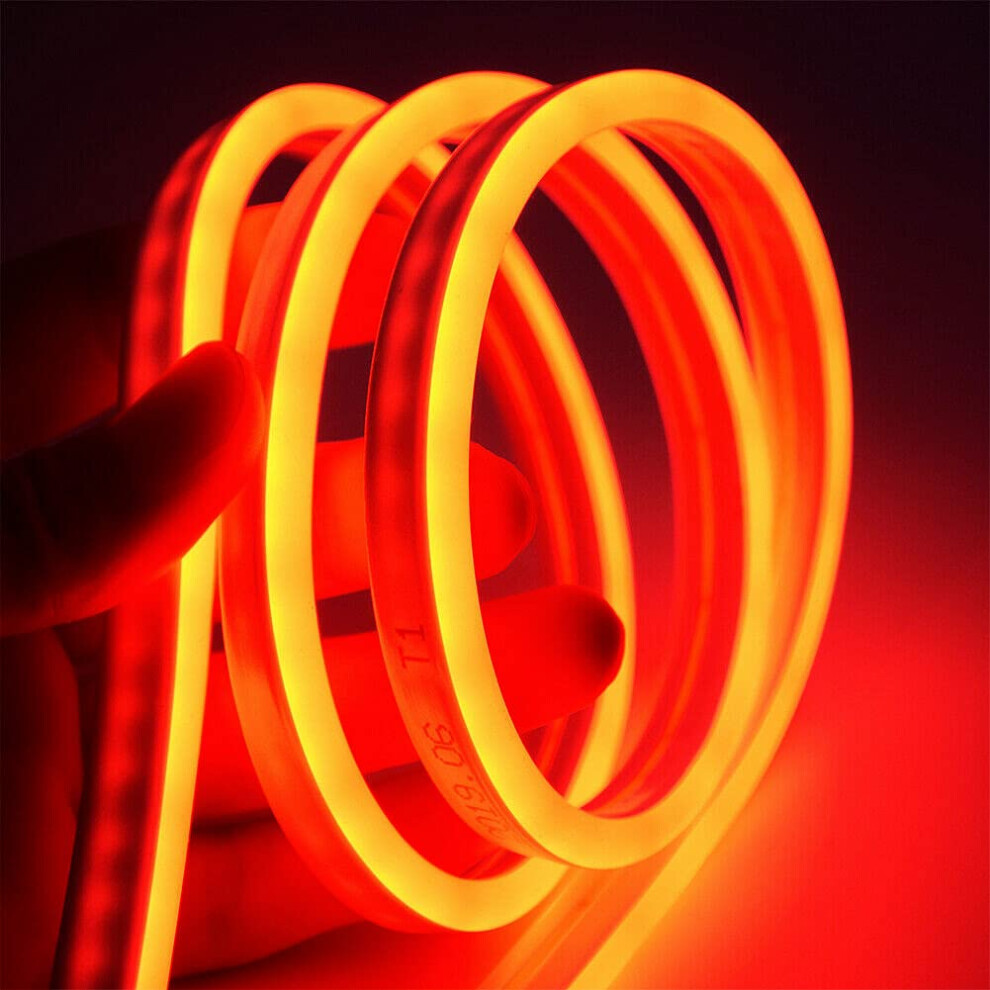 Ausuky Dc 12V Flexible Led Strip Waterproof Neon Lights Silicone Tube 1/3/5 M Lamp Bar (,5M) Red 62812351