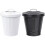 Mini poubelle galvanisée avec couvercle – Lot de 2 1