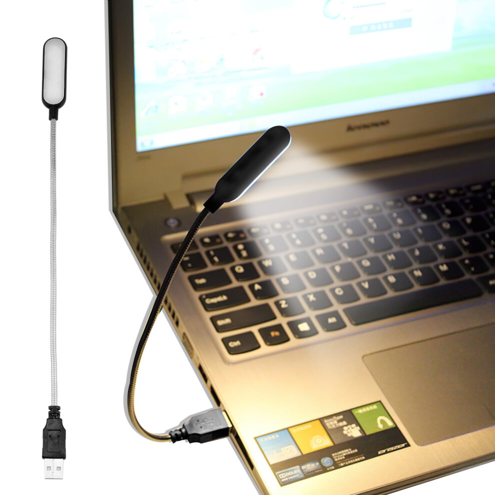 Usb Reading Bright Led Lamp 180Âºangle Flexible Clip On Laptop Keyboard Portable Usb Powered Led Night With Gooseneck Warm White Lig Light 12975075