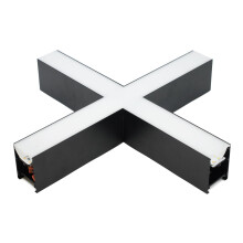 G.W.S Black X Shape Connector Module for LED Linear Light, 24W 3CCT 3000K/4000K/6000K Non-Dimmable