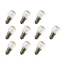10 Pack of Salt Lamp 15W SES E14 Pygmy Bulbs Fridge, Oven, 300 Heat Resistant Appliance SES Incandescent Dimmable