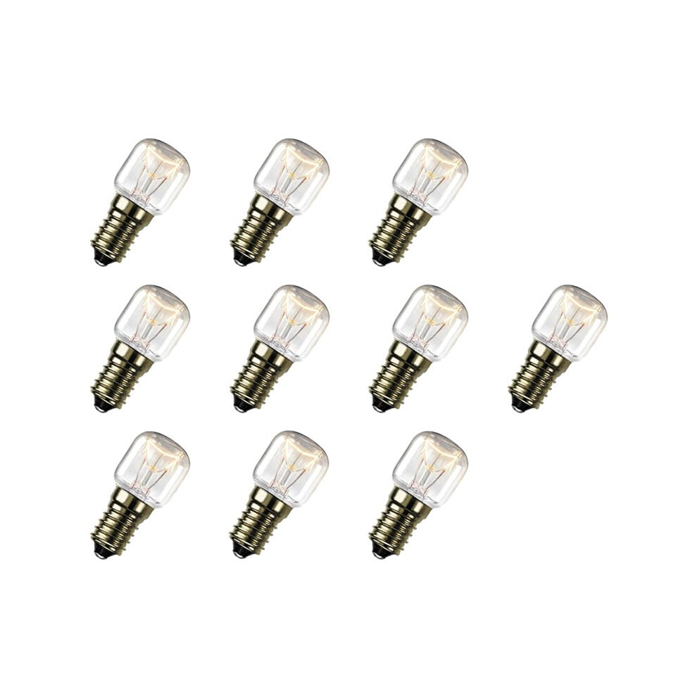 10 Pack Of Salt Lamp 15W Ses E14 Pygmy Bulbs Fridge, Oven, 300 Heat Resistant Appliance Ses Incandescent Dimmable 31810555