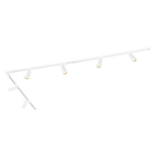 Ledvion - Track Lighting, 3m, 1-Phase, Without GU10 Light Source, White, 6 Spotlights, Ceiling Lights, gu10 led Bulbs, Kitchen Lights Ceiling, Extend