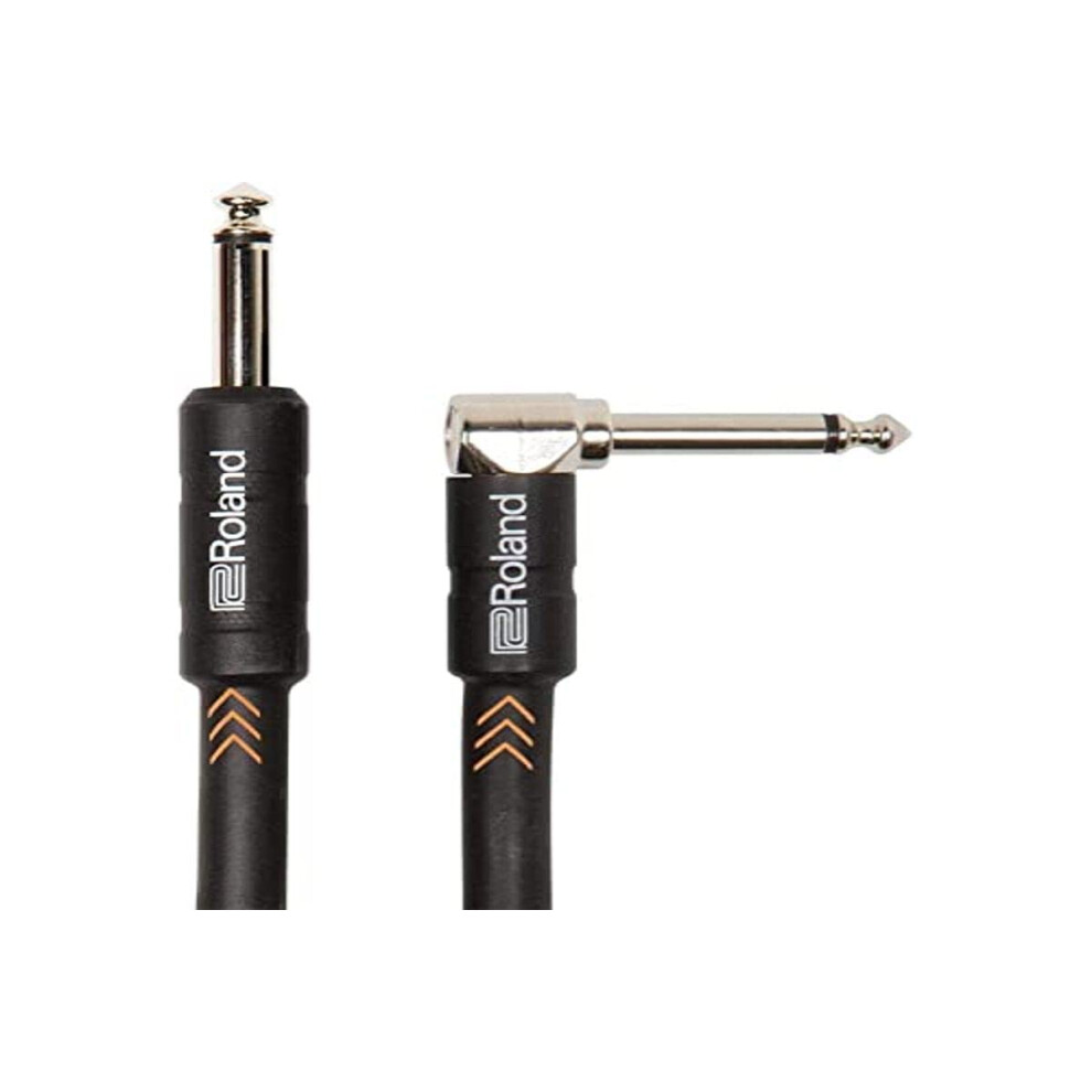 Roland Black Series 15Ft / 4.5M Instrument Cable,Angled/Straight 1/4"