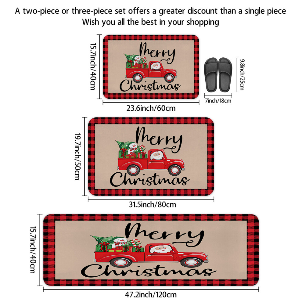 (DD267, Suit) Christmas carpet floor mat soft and comfortable flannel anti-slip