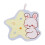 Serviette de Pâques à motif lapin floqué 23 x 23 cm 1