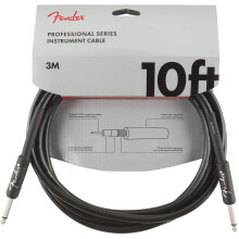 Fender Professional Series Instrument Guitar Cable, 10ft / 3m, Straight, Black