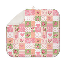 Tapis égouttoir de cuisine en microfibre à motif floral
