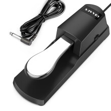 Sovvid Sustain Pedal for Keyboard, Piano Foot Pedal Keyboard Pedal with Polarity Switch for All Brands Electronic Keyboards, MIDI Keyboards, Digital