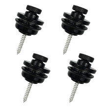 Gasea 4pcs Guitar Strap Lock Flat Head Metal Button Security Straplock Quick Release Strap Retainer System for Electric Acoustic Guitar Replacement