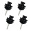 Gasea 4pcs Guitar Strap Lock Flat Head Metal Button Security Straplock Quick Release Strap Retainer System for Electric Acoustic Guitar Replacement 1