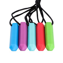 5 Pack Food Grade Silicone Chew Necklace for Oral Sensory Needs, Autism ADHD SPD, Safe Chewing Aid for Kids and Adults
