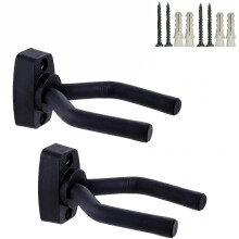 CAIHONG Guitar Wall Mount 2 Pack, Guitar Wall Hangers Hook Bracket Holder Stand Display with Screws - Easy to Install - Fits All Size Guitars, Bass,