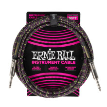Ernie Ball Braided Instrument Cable Straight/Straight 10ft - Purple Python