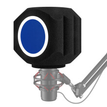GDPONRM Microphone Wind Shield Pop Filter Isolation Ball, Acoustic for Record Studios Mic, Sound-Absorbing Foam Five-sided Seal Design to Effectively