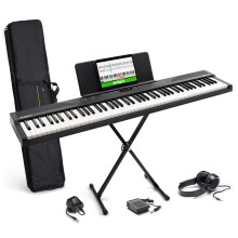 Alesis 88 Key Keyboard Piano with 480 Sounds, Speakers, USB MIDI, Carry-Bag, Sta