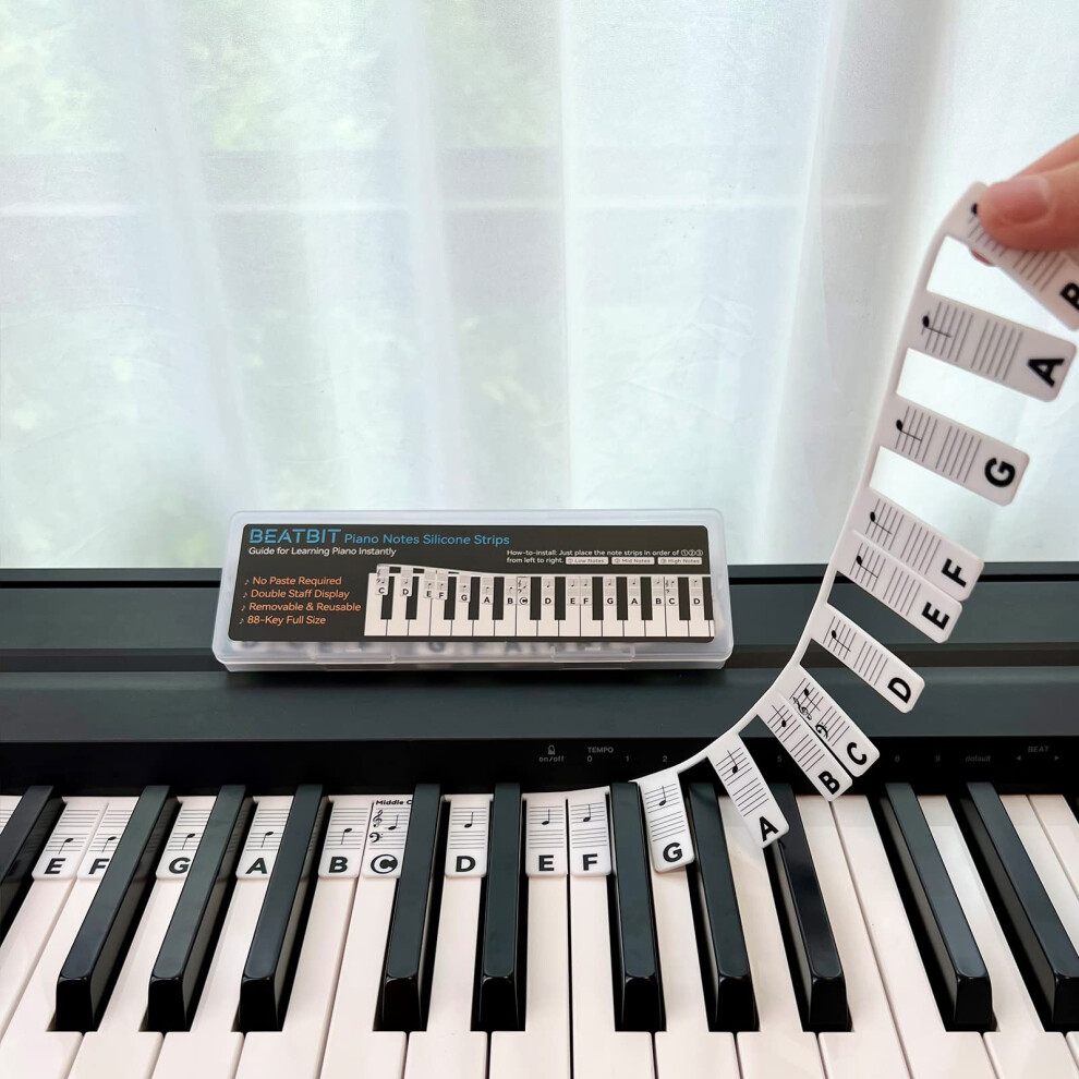 Beatbit Piano Notes Guide For Beginner, Removable Piano Keyboard Note