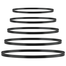Classicseali 5PCS Drive Belt, Black Rubber Cassette Belts, 5 mm Wide Record Player Belt Replacement, Suitable for Most Belt-Driven Turntables, for AT