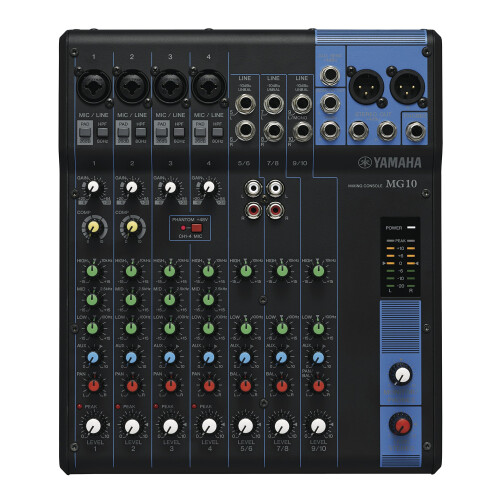 Yamaha Yamaha MG10 Mixing Console - Compact mixer with 10 input channels and D-PRE mic preamps