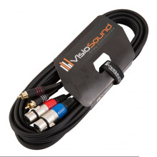 2x Female XLR to 2x RCA Phono Plug Twin Lead Audio Signal Patch Cable 5m