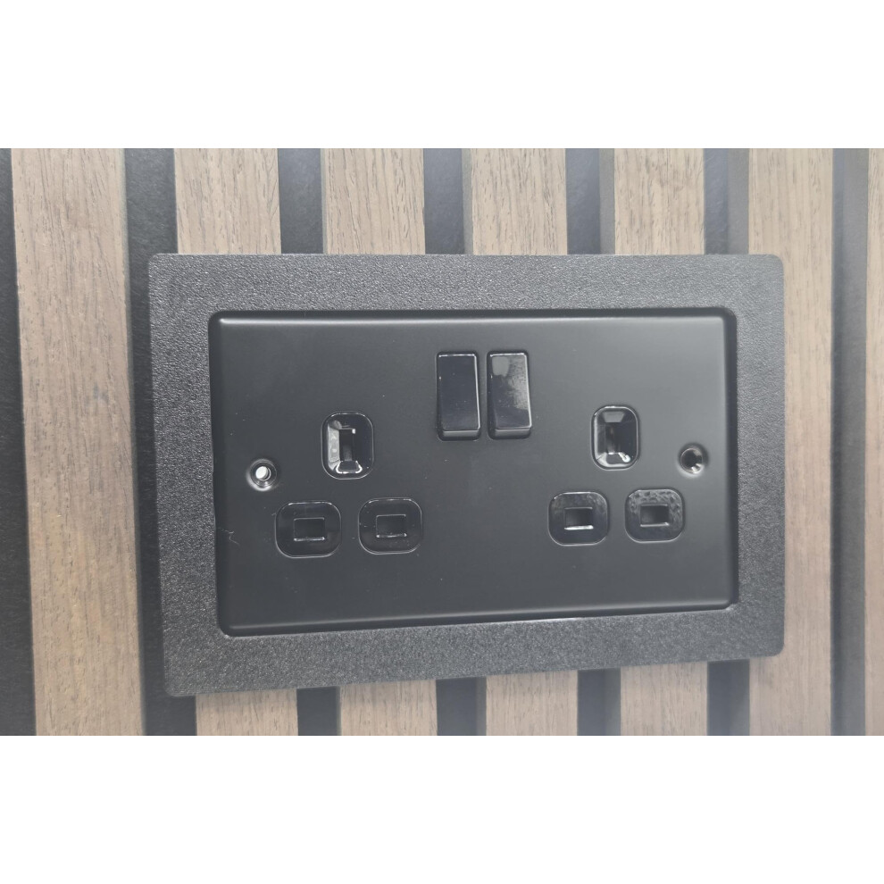 Acoustic Wall Panel Double Socket Gang Spacer Surround Panel 15mm Bord
