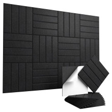 Vieshful 10 Pack Self-Adhesive Acoustic Panels – 12"x12"x0.4" Soundproof Wall Panels, High-Density Sound Proof Panels, Felt Acoustic Wall Panels for