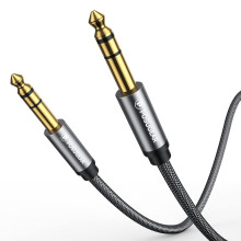 POSUGEAR 6.35mm to 6.35mm Guitar Cable 0.5M, Professional 1/4 Inch Jack to Jack, Guitar Amp Trs Cable with Nylon Braid for Electric Guitar, Bass, Amp