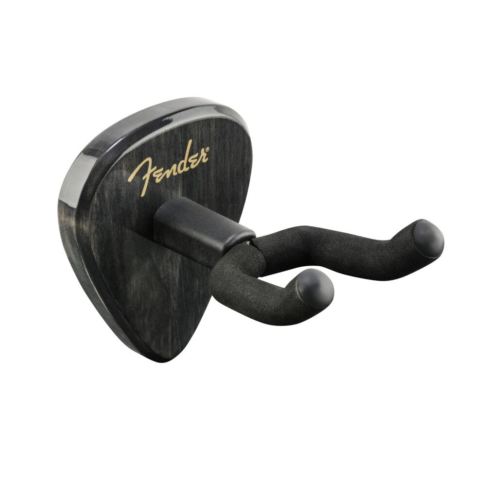 Fender Classic 351 Shape Guitar Wall Hanger, Secure Wall Mount For Acoustic And Electric Guitars, Finish Black