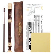 Descant Recorder Professional Detachable ABS Soprano 8 Hole Baroque Style Recorders Instrument with Thumb Rest Storage Bag Fingering Chart Classroom