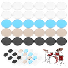 30pcs Drum Gel Pads, Moon Gel for Drums Dampeners Gels Drum Silencer Pads Soft Drum Dampeners Drum Dots for Drums Cymbals Control, Drum Damper Gel Pa
