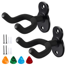 Admygo Guitar Wall Mount,U-Shaped Guitar Wall Hanger Mount,Ukulele Hanger Hook Holder Stand Guitar,Suitable for bass, Guitar, Ukulele,Contains Four-C
