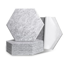 INMOZATA Hexagon Acoustic Wall Panels 12 Pack, Self-adhesive Sound Proofing Panels, High Density Insulation Sound Proof Panels for Walls/Ceiling/Door