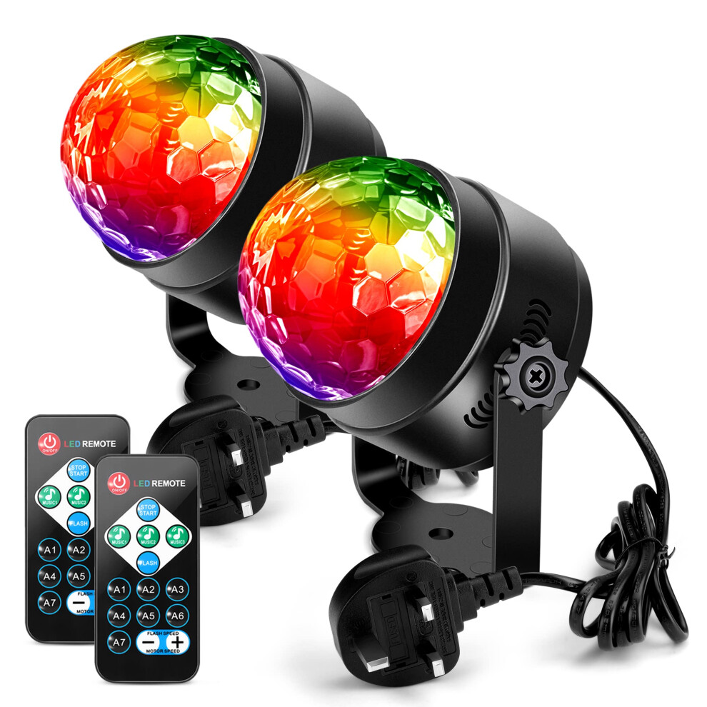 Litake Disco Lights Disco Ball, 2 Pack Party Lights Remote Control Dj S