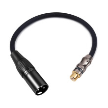 Devinal XLR to RCA Female Adapter, RCA to XLR Male Short Cable Converter, Gender Changer Audio Connector Coupler for Mixer Recorder amplifiers etc.