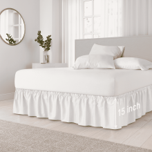 Rüschen-Bettrock zum Umwickeln für Queensize-Bett