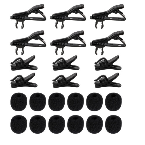 LUTER 24pcs Lapel Microphone Replacement Kit