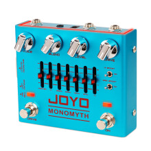 JOYO Bass Preamp & DI Guitar Pedal, 6-Band Graphic EQ with Blend/Voice/Drive Control, Treble & Gain Boost, XLR DI Out & Cab Sim, Bypass (MONOMYTH R-2