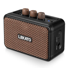 Mini Guitar Amp, LEKATO 5W Wireless Rechargeable Electric Guitar Amplifier with CLEAN/OVERDRIVER Effects, Bluetooth 5.0 Portable Practice Amp for Hom