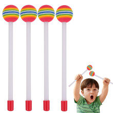 Beavorty Drum Sticks 4 Pcs Rainbow Color for Practice