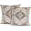 Boho hørpudebetræk 16x16 tommer, 2-pak 1
