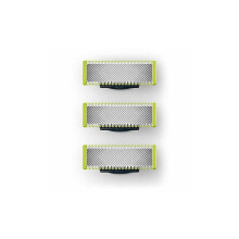 Confezione da 3 lame di ricambio per rasoio compatibili con Philips OneBlade, testine di taglio affilate in acciaio inossidabile.