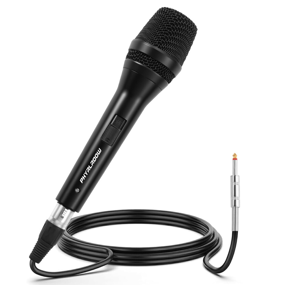Phyrlrdow Wired Microphone For Singing,Professional Vocal Dynamic Handheld Karao