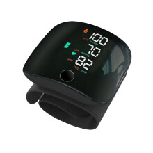 Misuratore di pressione sanguigna da polso con schermo LCD touch, controllo vocale intelligente e misurazione automatica della frequenza car