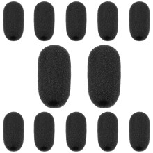 12 Pack Mini Foam Microphone Windscreen, Lapel Microphone Windscreen, Headset Mic Covers Sponge Protection for Variety of Headset Microphone, Noise R
