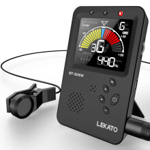 Metronome Tuner,LEKATO Rechargeable Large LCD Color Display 3 In 1 Digital Metro Tuner Tone Generator with Guitar, Bass, Violin, Ukulele and Chromati