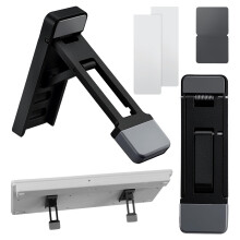 Sorcristy 2PCS Computer Keyboard Stand, Foldable Keyboard Riser Stand for Desk, Mini Portable Laptop Feet Laptop with Anti-Slip Pads Three Tilt Angle