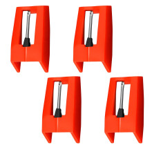 Record Player Needles, 4pcs Turntable Diamond Replacement Stylus Needles Durable Record Player Needle Replacement Accessories for Suitcase Turntable,